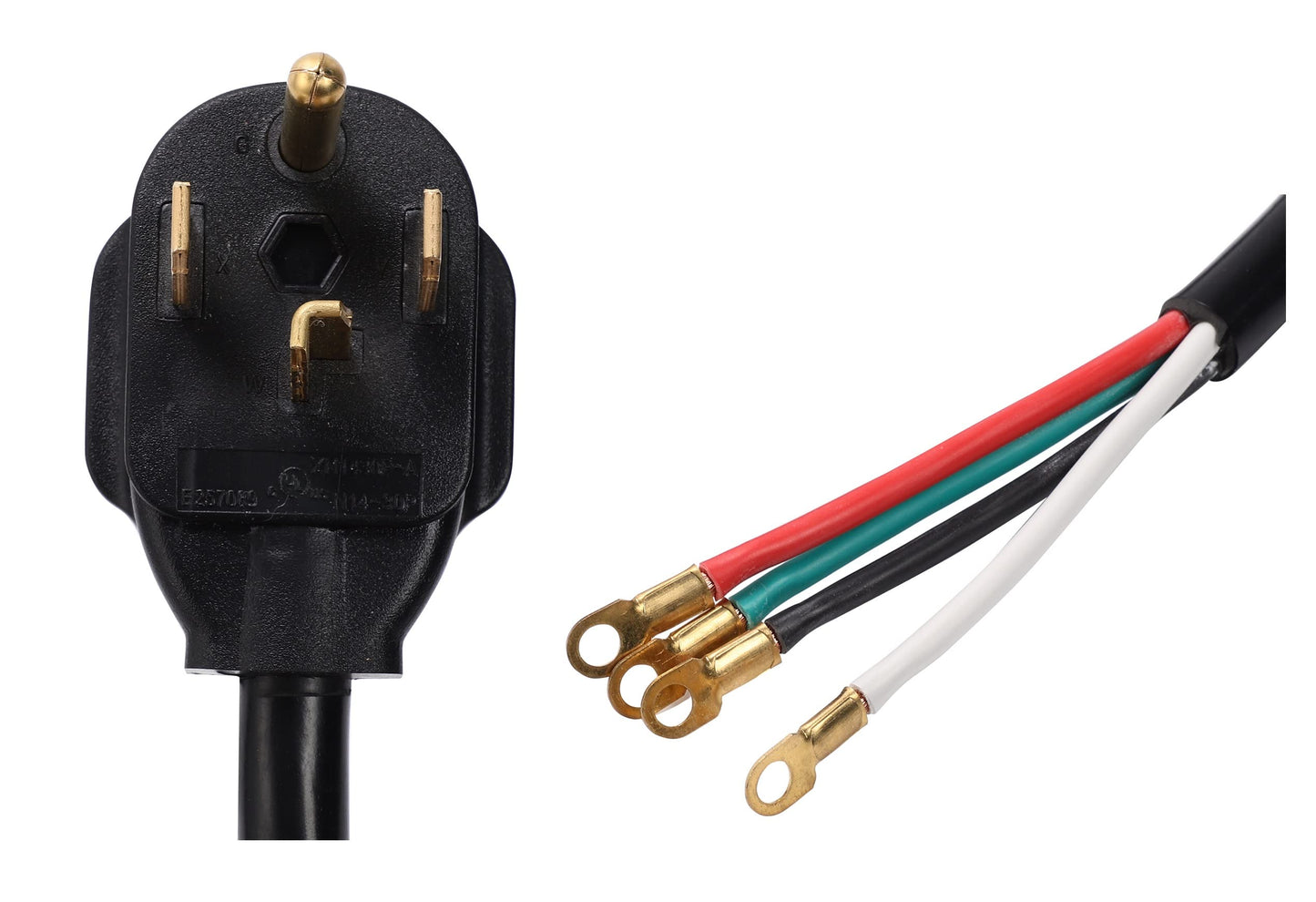 ONETAK 14-30 14-30P 4 Prong 10 Feet 10 AWG 120V/240V 30 Amp RV EV Dryer Cable Cord