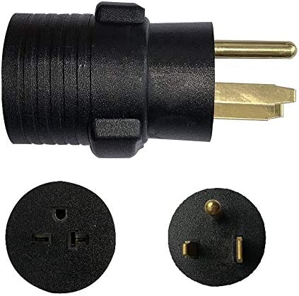 ONETAK NEMA 6-50P to 6-15R 6-20R Compact 240V 50 Amp 3 Prong Male Plug to 240V 20 Amp 3 Prong Female Receptacle Generator Welder Dryer EV Charger Power Cord Adapter Connector