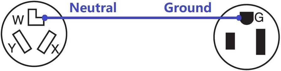 ONETAK NEMA 6-50P to 10-30R Compact 240V 50 Amp 3 Prong Male Plug to 30 Amp 3 Prong Female Receptacle Generator Dryer Power Cord Adapter Connector