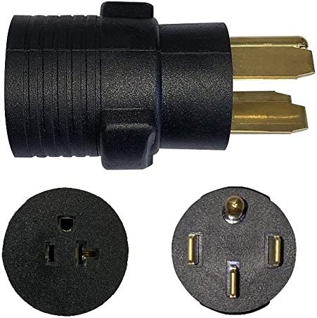 ONETAK NEMA 14-50P to 5-15R 5-20R Compact 240V 50 Amp 3 Prong Male Plug to 120V 20 Amp 3 Prong Female Receptacle Generator Welder Dryer EV Charger Power Cord Adapter Connector