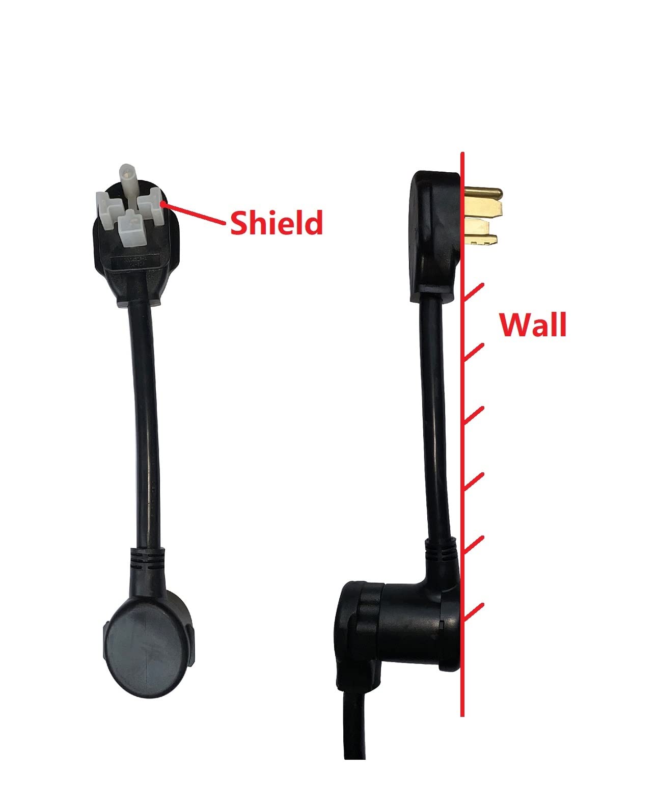 ONETAK NEMA 14-30P to 10-30R 120V/240V 30 Amp 10 AWG 4 Prong Male Plug to 3 Prong Female Outlet Receptacle Welder Clothes Dryer Power Cord Adapter