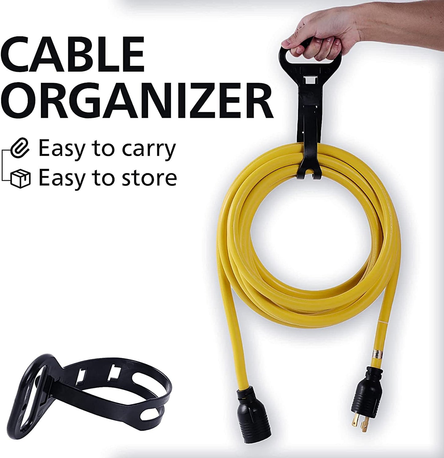 15 Feet 10AWG SJTW NEMA L14-30P to L14-30R 125/250V 30Amp Twist Lock 4 Prong Male Plug Female Receptacle Generator RV EV Dryer Welder Extension Cord With L14-30P to 5-15R 5-20R Adapter Cable Organizer