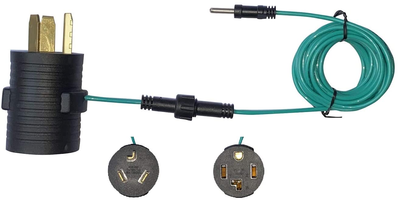 ONETAK NEMA 10-30P to 14-30R Compact 120V/240V 30 Amp 3 Prong Plug to 4 Prong Receptacle External Ground Generator Welder Camper Travel Trailer Car RV Clothes Dryer EV PHEV Charger Power Cord Adapter