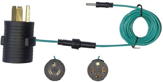 ONETAK NEMA 10-30P to 14-30R Compact 120V/240V 30 Amp 3 Prong Plug to 4 Prong Receptacle External Ground Generator Welder Camper Travel Trailer Car RV Clothes Dryer EV PHEV Charger Power Cord Adapter