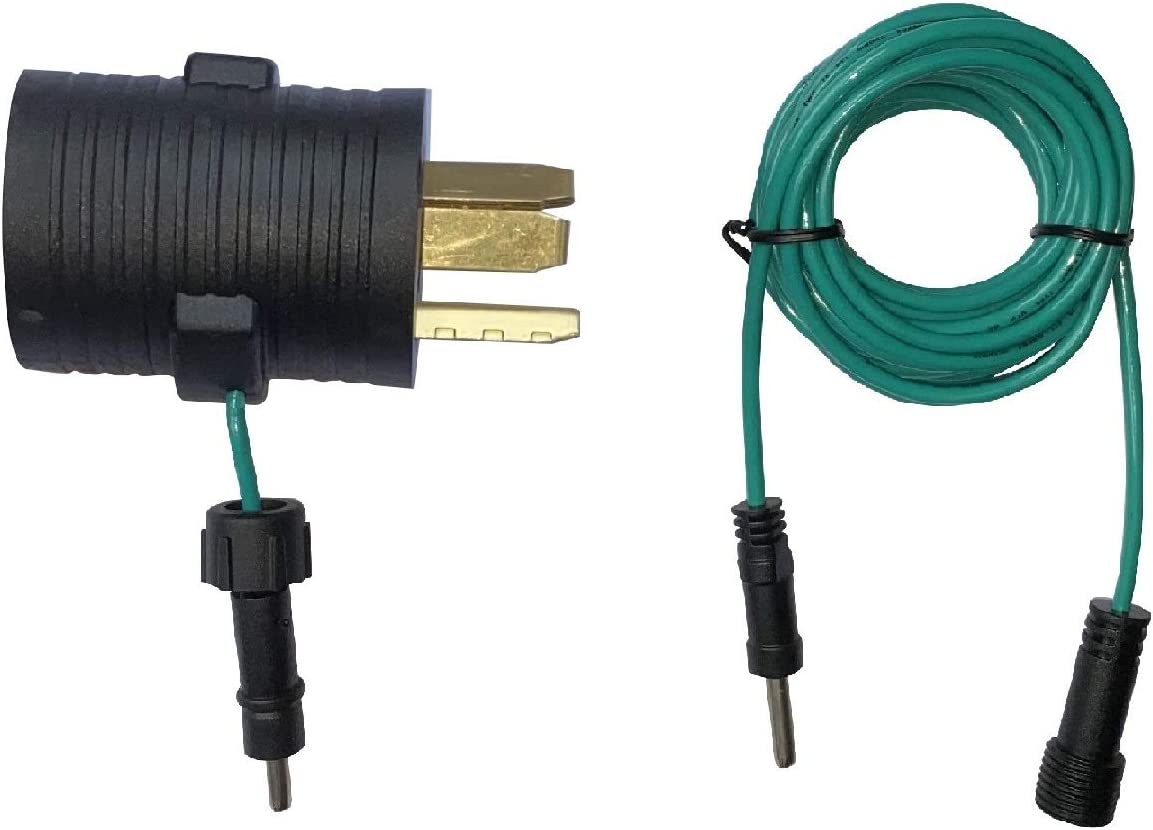 ONETAK NEMA 10-30P to 14-30R Compact 120V/240V 30 Amp 3 Prong Plug to 4 Prong Receptacle External Ground Generator Welder Camper Travel Trailer Car RV Clothes Dryer EV PHEV Charger Power Cord Adapter