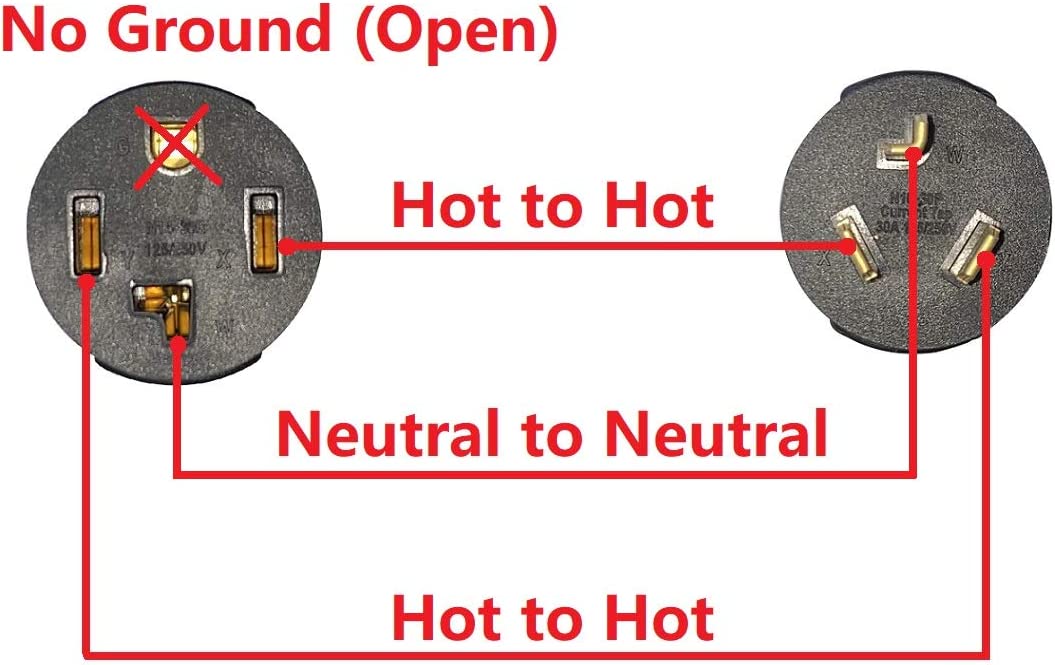 ONETAK NEMA 10-30P to 14-30R Compact 120V/240V 30 Amp 3 Prong Male Plug to 4 Prong Female Receptacle Camper Travel Trailer Car RV Generator Welder Dryer Power Cord Adapter Connector