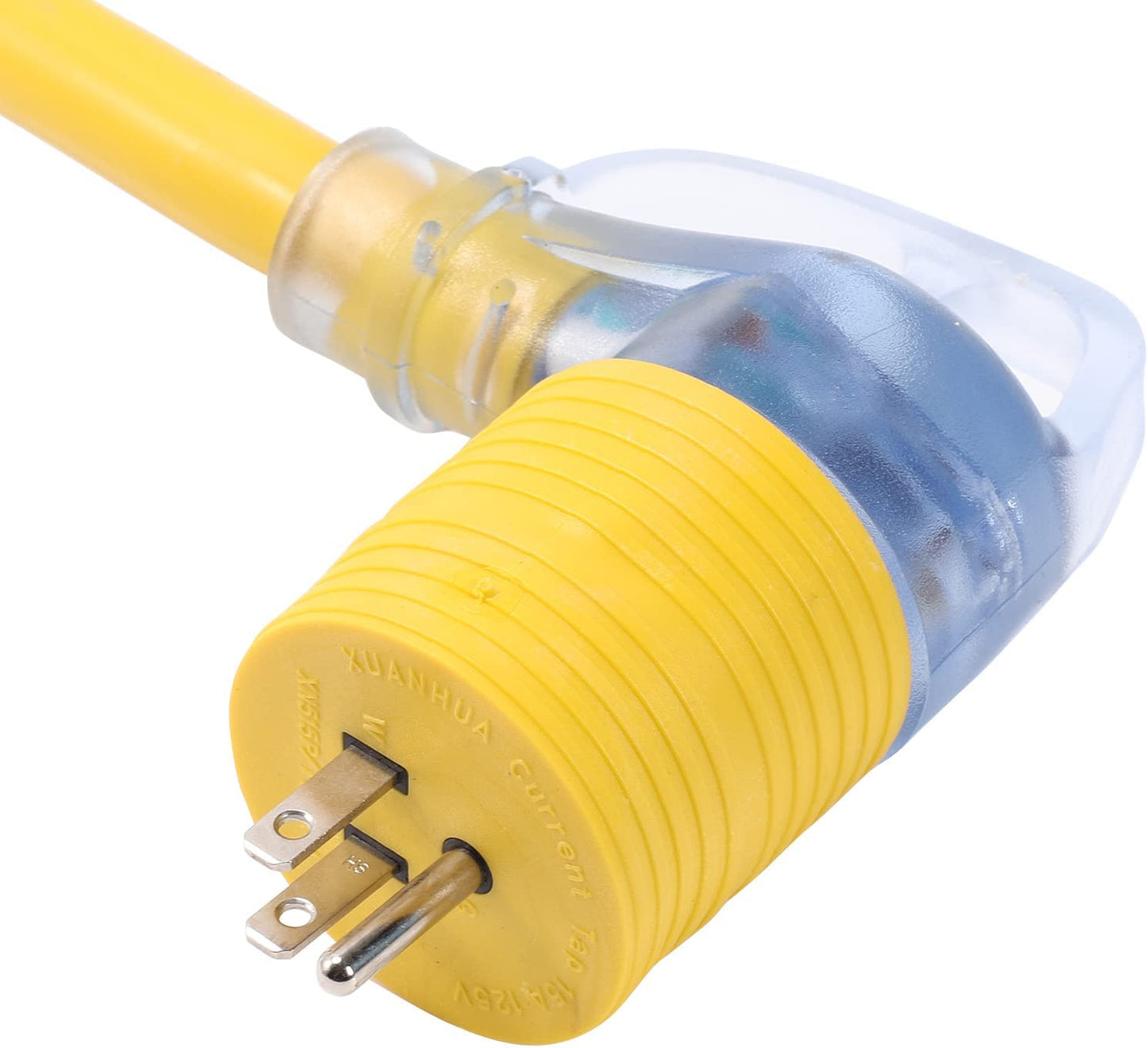 ONETAK TT-30P to L5-30R 15 Feet W/5-15P to TT-30R Adapater Combo Kit 120V 30 Amp 3 Prong Male Plug to 30 Amp 3 Prong Marine Shore RV Camper Travel Trailer Car Power Cord Connector Adapter