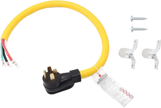14-50 14-50P 4 Prong 3 Feet 6 AWG 120V/240V 50 Amp Generator RV Dryer Cable Cord
