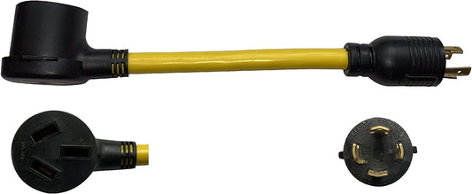 ONETAK NEMA L14-30P to 10-50R 120V/240V 30 Amp 4 Prong Twist Lock Male Plug to 3 Prong Female Receptacle Generator Welder Dryer Power Cord Adapter Connector