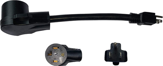 ONETAK NEMA 5-15P to 14-30R 120V 15 Amp 3 Prong Male Plug to 30 Amp 4 Prong Female Receptacle EV Charger Compatible Tesla Gen 2 Power Cord Adapter Connector