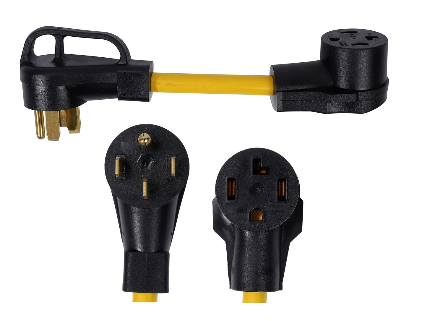 ONETAK NEMA 14-50P to 14-30R 120V/240V 50 Amp 4 Prong Male Plug to 30 Amp 4 Prong Female Outlet Receptacle Welder Dryer Generator RV EV Charger Power Cord Adapter