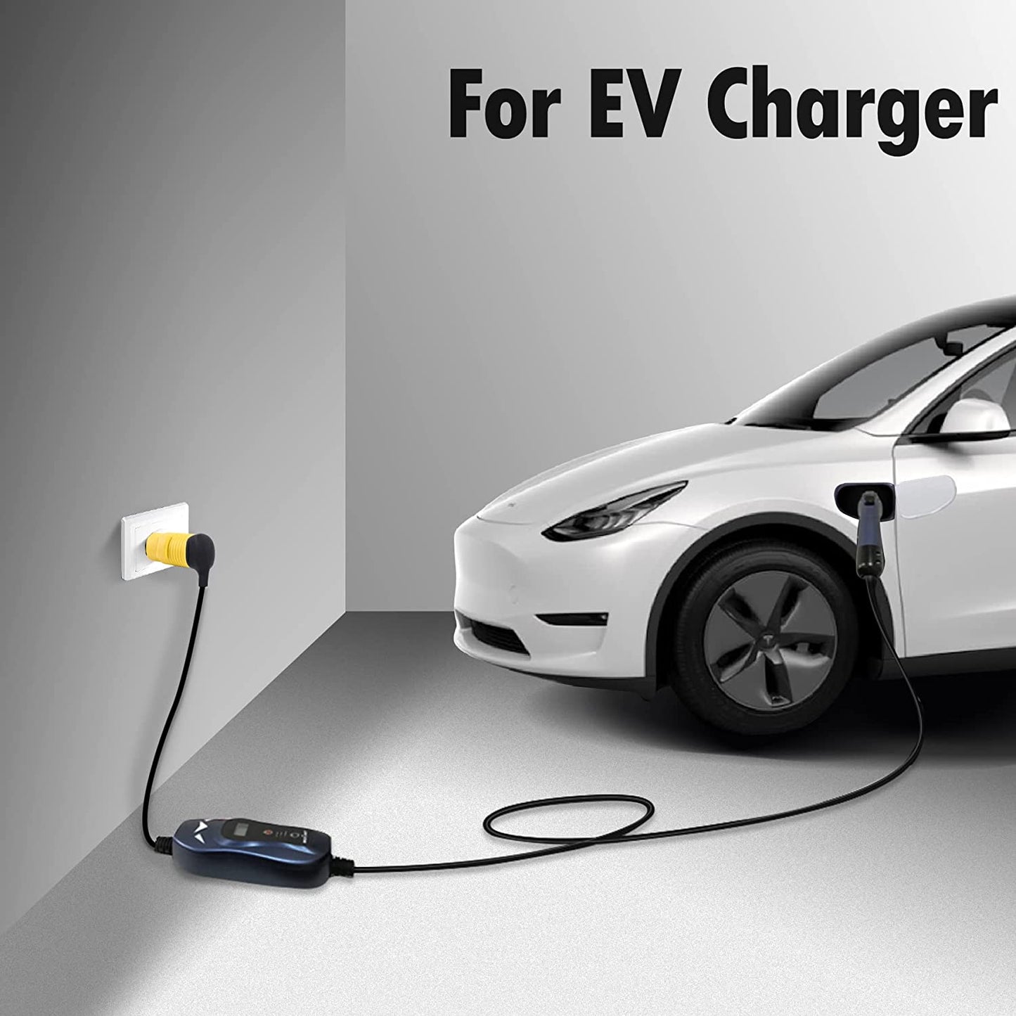 ONETAK NEMA TT-30P to 14-50R Compact 120V 30 Amp 3 Prong Male Plug to 50 Amp 4 Prong Female Receptacle EV Charger Compatible Tesla Power Cord Adapter Connector