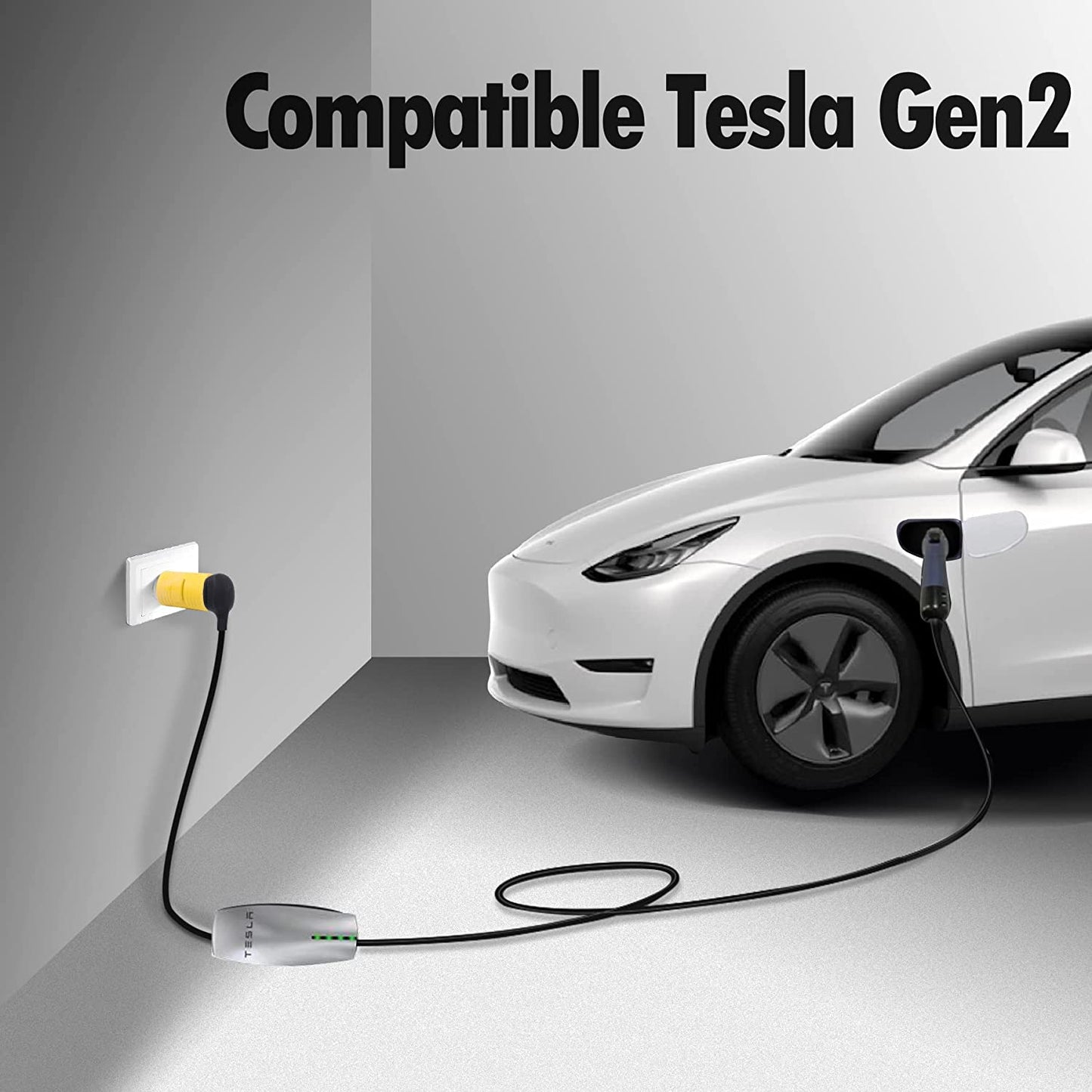 ONETAK NEMA 10-30P to 14-30R Compact 240V 30 Amp 3 Prong Dryer Male Plug to 4 Prong Generator Female Receptacle EV Charger Compatible Tesla Gen 2 Power Cord Adapter