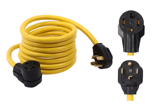 ONETAK 15FT NEMA 14-30 14-30P to 14-30R 120V/240V 30 Amp 4 Prong Dryer Extension Cord Dryer Welder EV Charger Generator Power Cord