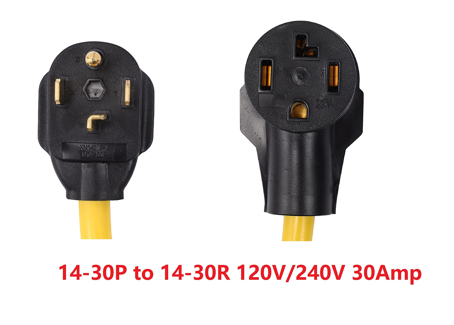ONETAK 15FT NEMA 14-30 14-30P to 14-30R 120V/240V 30 Amp 4 Prong Dryer Extension Cord Dryer Welder EV Charger Generator Power Cord