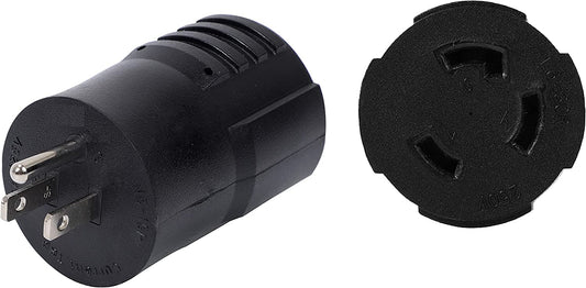 ONETAK NEMA 5-15P to L6-30R Compact 120V 15 Amp 3 Prong Male Plug to 240V 30 Amp Twist Lock 3 Prong Female Receptacle Generator Welder Dryer EV Charger Power Cord Adapter Connector