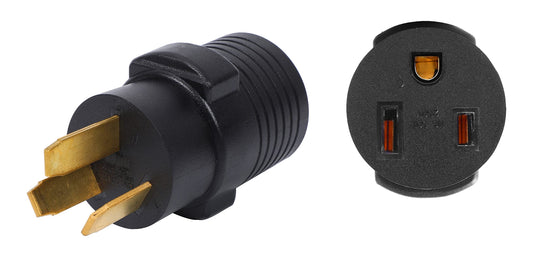 ONETAK NEMA 10-50P to 6-50R Compact 240V 50 Amp 3 Prong Male Plug to 3 Prong Female Receptacle Welder Welding EV Charger Power Cord Adapter