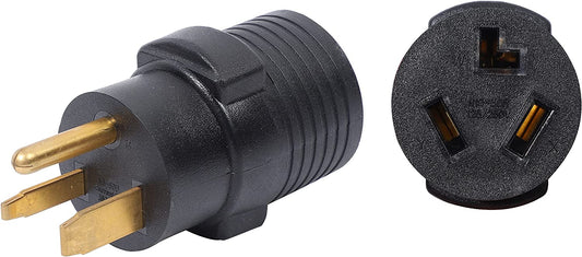 ONETAK NEMA 6-50P to 10-30R Compact 240V 50 Amp 3 Prong Male Plug to 30 Amp 3 Prong Female Receptacle Generator Dryer Power Cord Adapter Connector