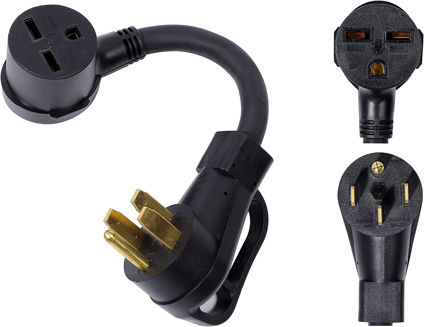 ONETAK NEMA 14-50P to 6-30R 240V 50 Amp 4 Prong to 30 Amp 3 Prong Generator Dryer Welder Welding Dryer EV Charger Power Cord Adapter Connector