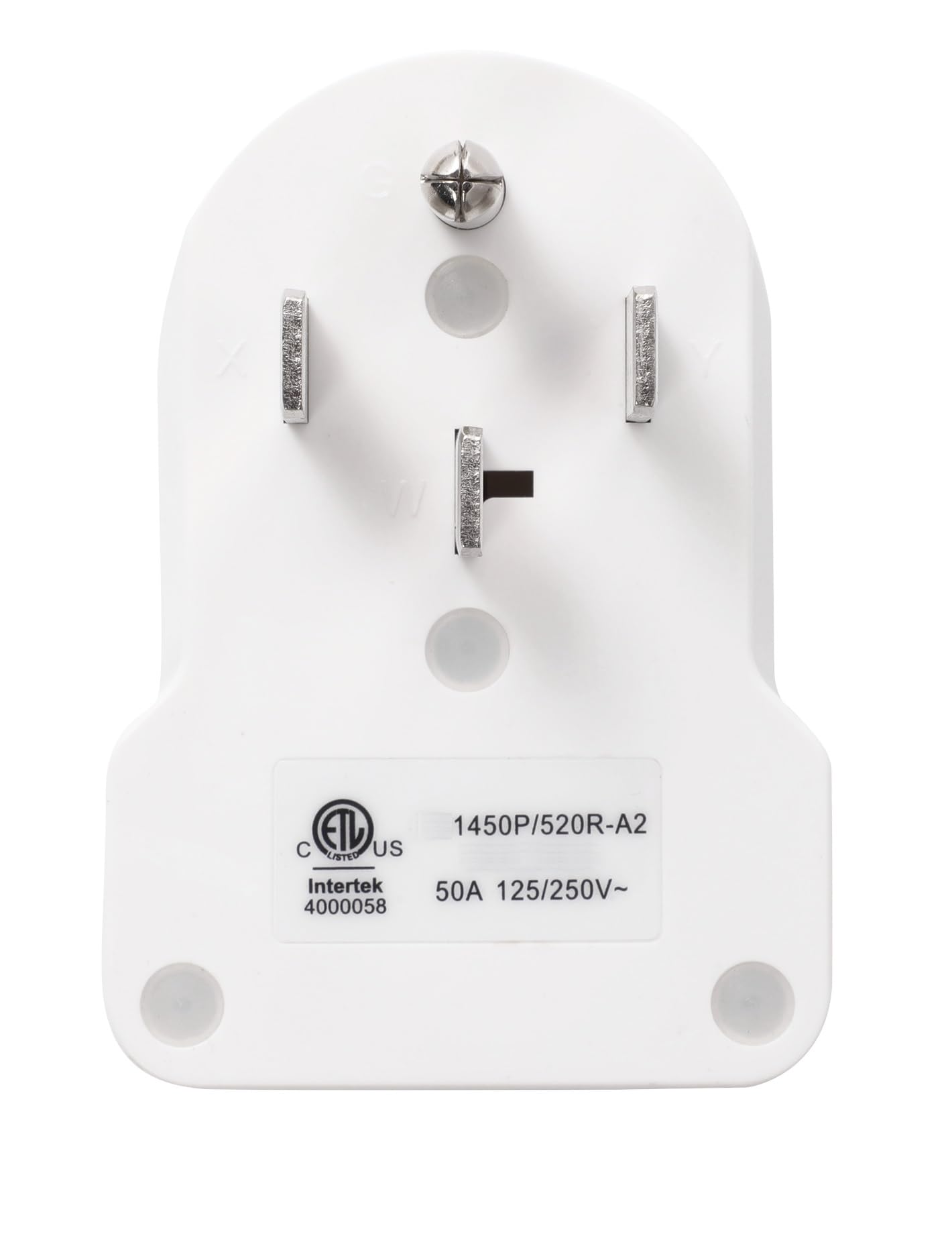ONETAK NEMA 14-50P to 2 Outlet 5-15R 5-20R Switch Overload Protector 120V 50 Amp 4 Prong Male Plug to 120V 20 Amp 3 Prong Female Receptacle Generator Welder Dryer EV Charger Power Cord Adapter