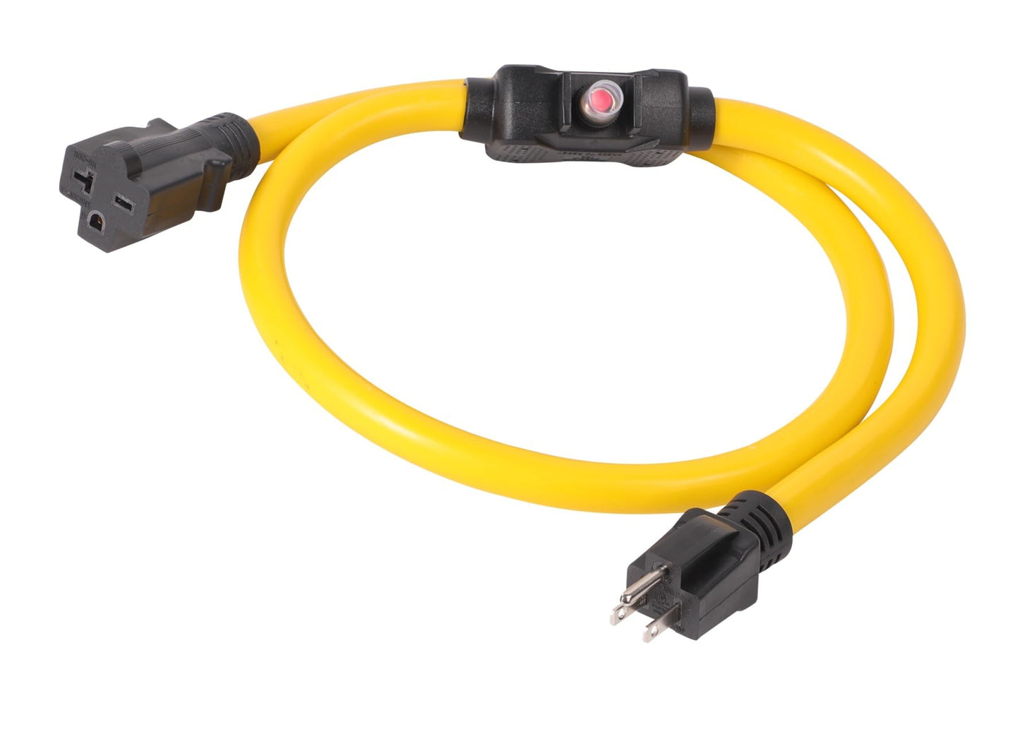 NEMA 5-15P to 6-15R 6-20R 120V 15 Amp 4 FT with Overload Current Protector 3 Prong Plug to 3 Prong Female Receptacle Extension Cable Power Cord Adapter