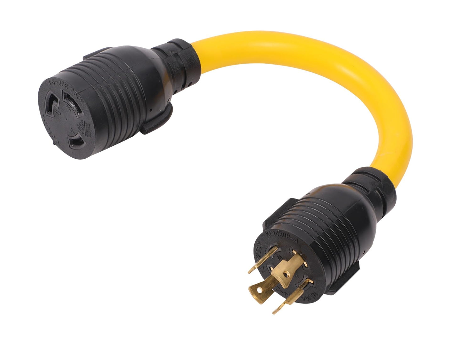 NEMA L14-20P to L6-30R 120V/240V 20 Amp Twist Lock 4 Prong Plug to 3 Prong Female Outlet Receptacle Generator RV Welder Dryer EV Charger Power Cord Adapter