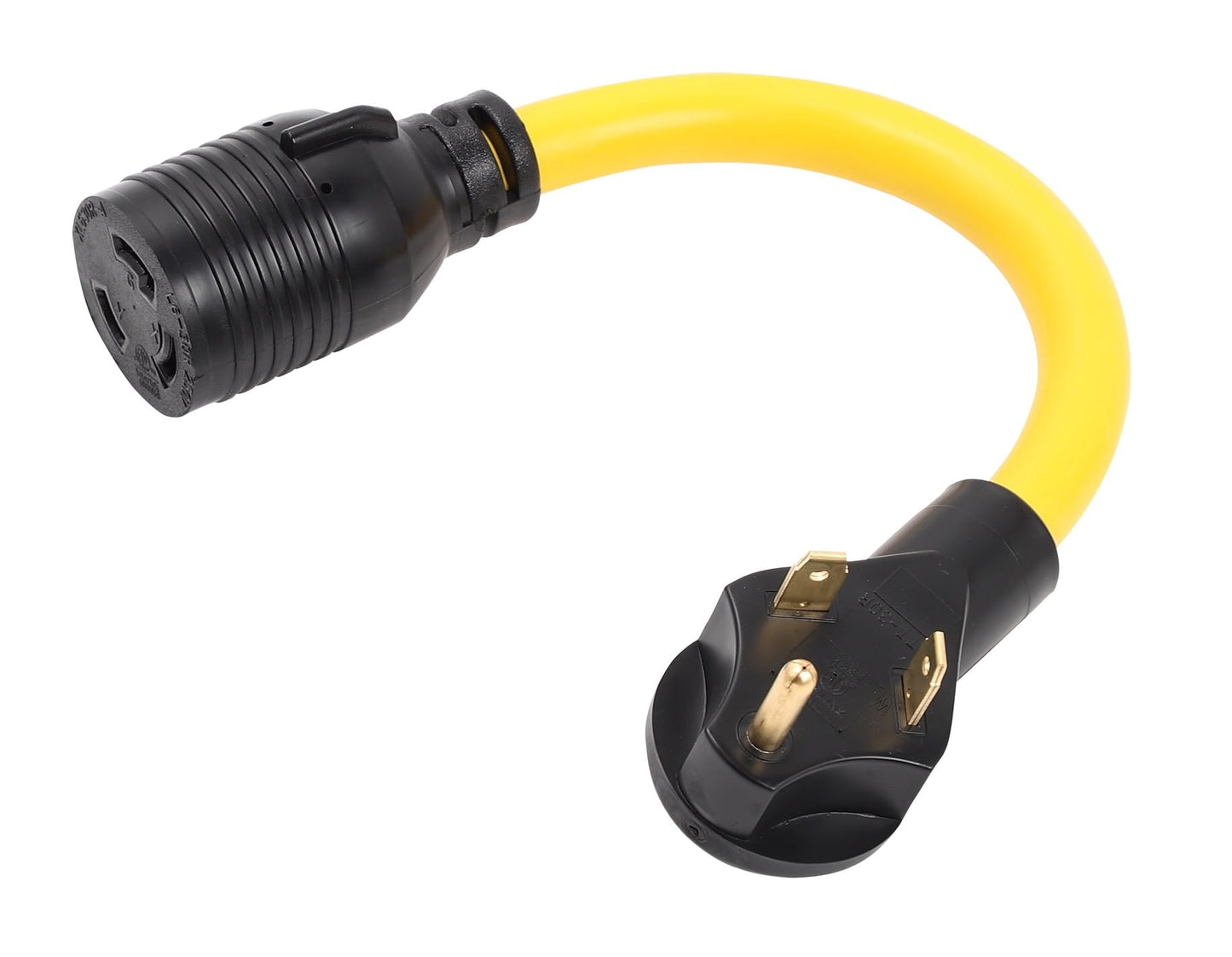 ONETAK NEMA TT-30P to L6-30R 120V 30 Amp 3 Prong Male Plug to Twist Lock 3 Prong Female Outlet Receptacle Generator Welder Dryer EV Charger Power Cord Adapter