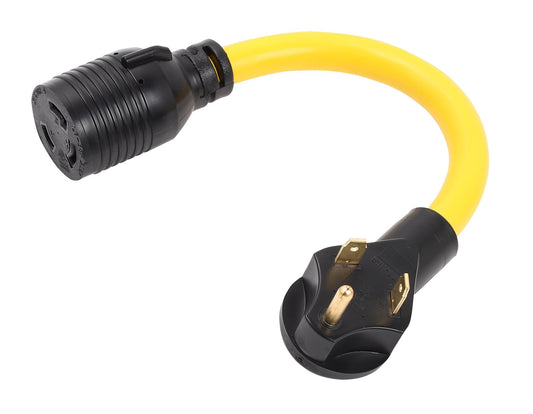 ONETAK NEMA TT-30P to L6-30R 120V 30 Amp 3 Prong Male Plug to Twist Lock 3 Prong Female Outlet Receptacle Generator Welder Dryer EV Charger Power Cord Adapter