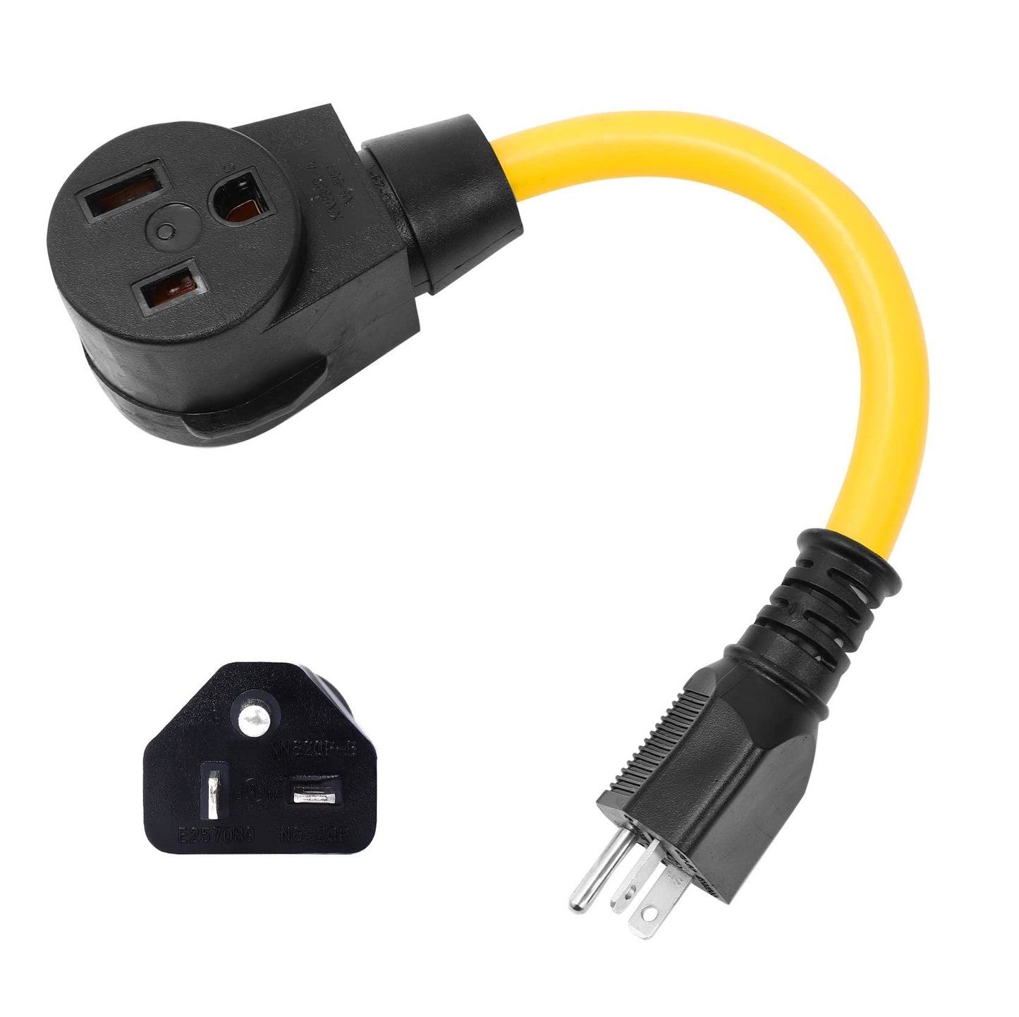 ONETAK NEMA 6-20P to 6-50R 240V 20 Amp 3 Prong Male Plug to 50 Amp 3 Prong Female Outlet Receptacle Generator Welder Dryer EV Charger Power Cord Adapter Connector