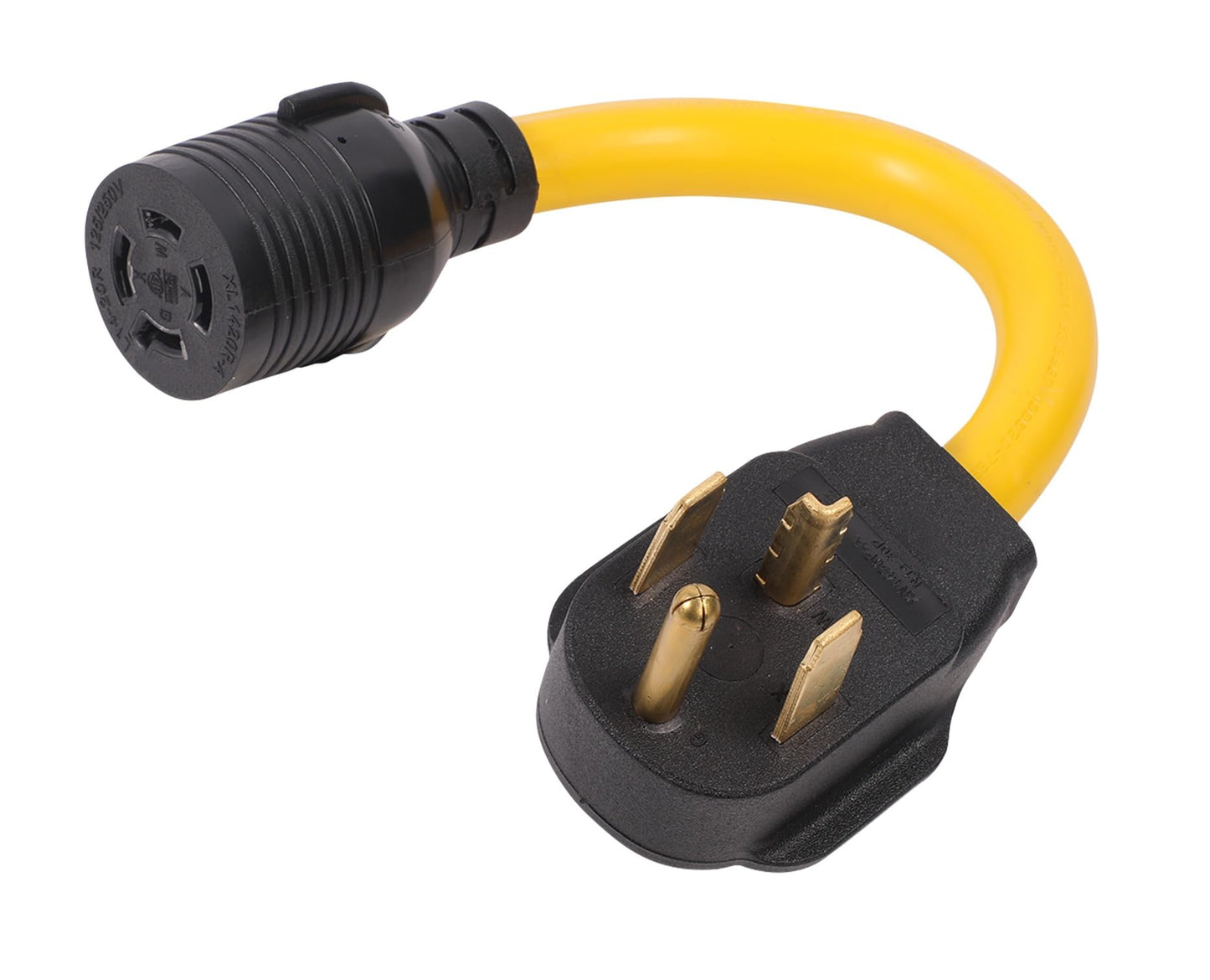 NEMA 14-30P to L14-20R 120V/240V 20 Amp 4 Prong Plug to Twist Lock 4 Prong Female Outlet Receptacle Generator RV Welder Dryer EV Charger Power Cord Adapter