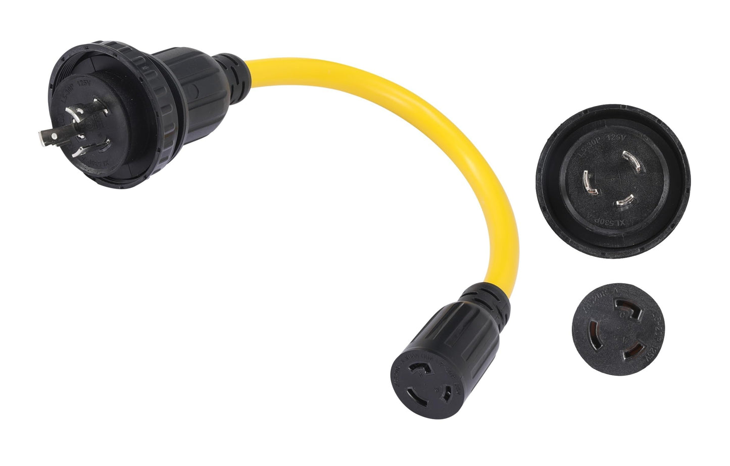 ONETAK NEMA L5-30P to L5-20R Power Cord Adapter 120V 20 Amp 3 Prong Twist Lock Male Plug to Female Receptacle for Dryer Welder RV Camper
