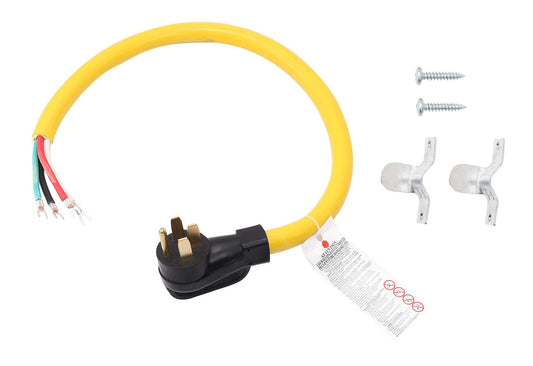 ONETAK 14-50 14-50P 4 Prong 3 Feet 6 AWG 120V/240V 50 Amp Generator RV Dryer Cable Cord