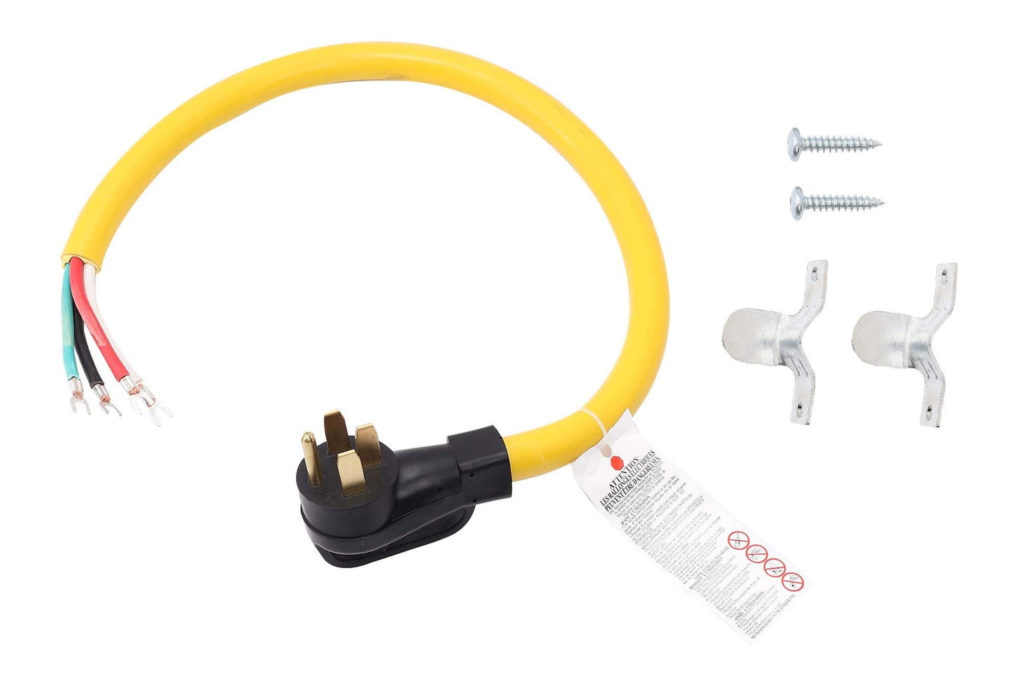 ONETAK 14-50 14-50P 4 Prong 3 Feet 6 AWG 120V/240V 50 Amp Generator RV Dryer Cable Cord