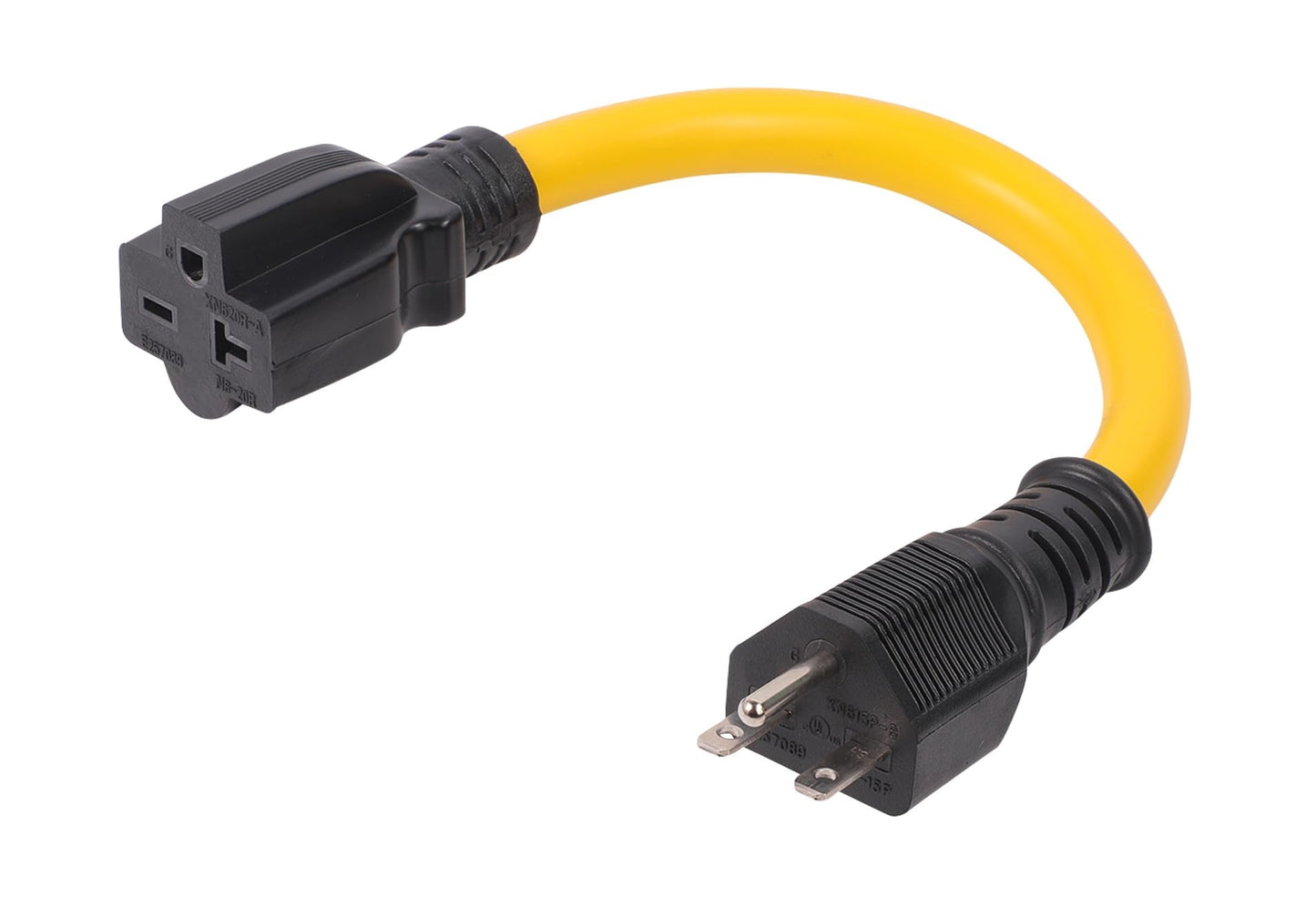 NEMA 6-15P to 6-15R 6-20R 240V 15Amp 3 Prong Plug to 3 Prong Female Outlet Receptacle Generator Welder RV Dryer EV Charger Power Cord Adapter