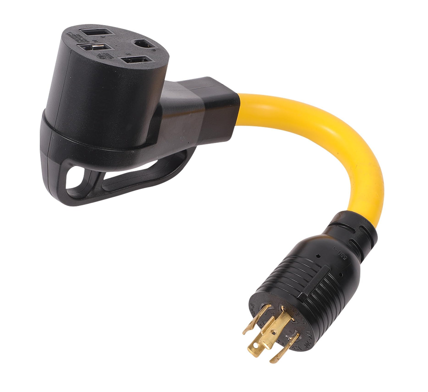NEMA L14-20P to 14-50R 120V/240V 20 Amp Twist Lock 4 Prong Plug to 4 Prong Female Outlet Receptacle Generator RV Welder Dryer EV Charger Power Cord Adapter