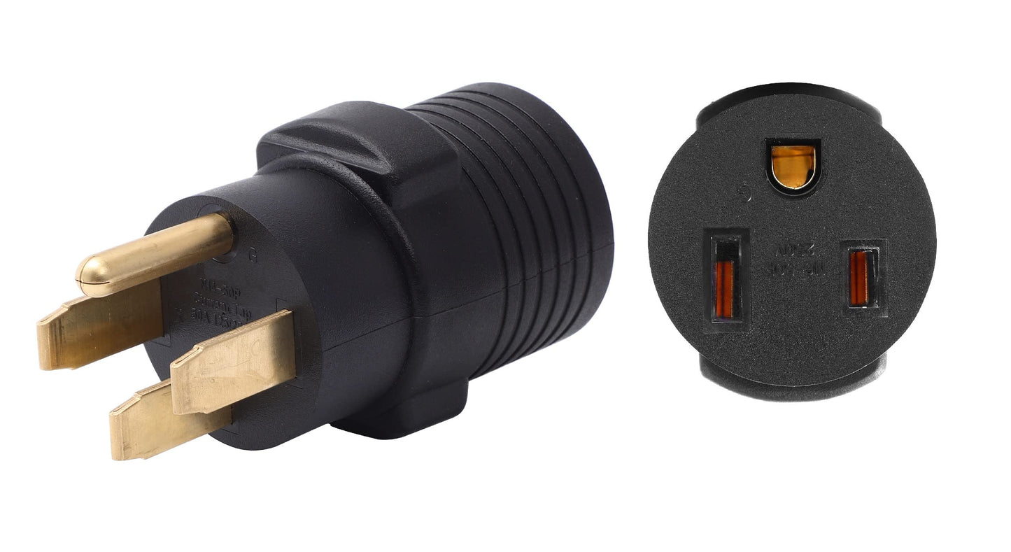 ONETAK NEMA 14-50P to 6-50R Compact 240V 50 Amp 4 Prong Male Plug to 3 Prong Female Receptacle Generator Welder Dryer Power Cord Adapter Connector