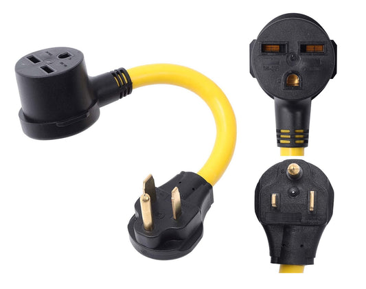 ONETAK NEMA 6-50P to 6-30R ETL Listed 240V 50 Amp 3 Prong Male Plug to 30 Amp 3 Prong Female Outlet Receptacle Generator Welder Dryer Power Cord Adapter
