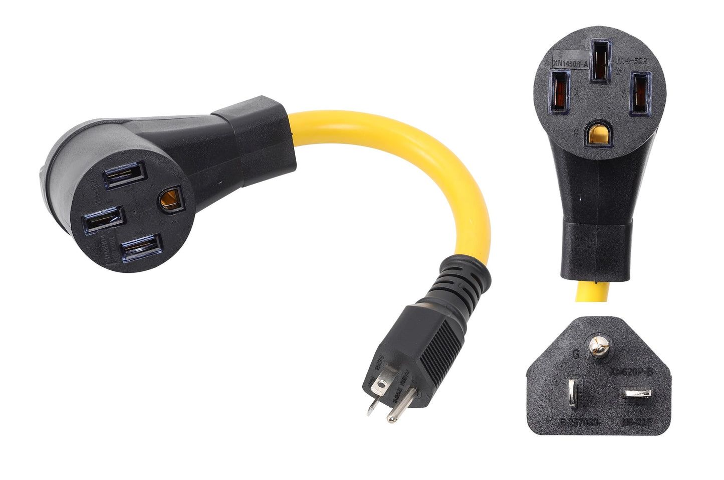 ONETAK NEMA 6-20P to 14-50R 240V 20 Amp 3 Prong Male Plug to 50 Amp 4 Prong Female Receptacle Welder Generator Dryer EV Charger Only for 240V Device Power Cord Adapter Connector