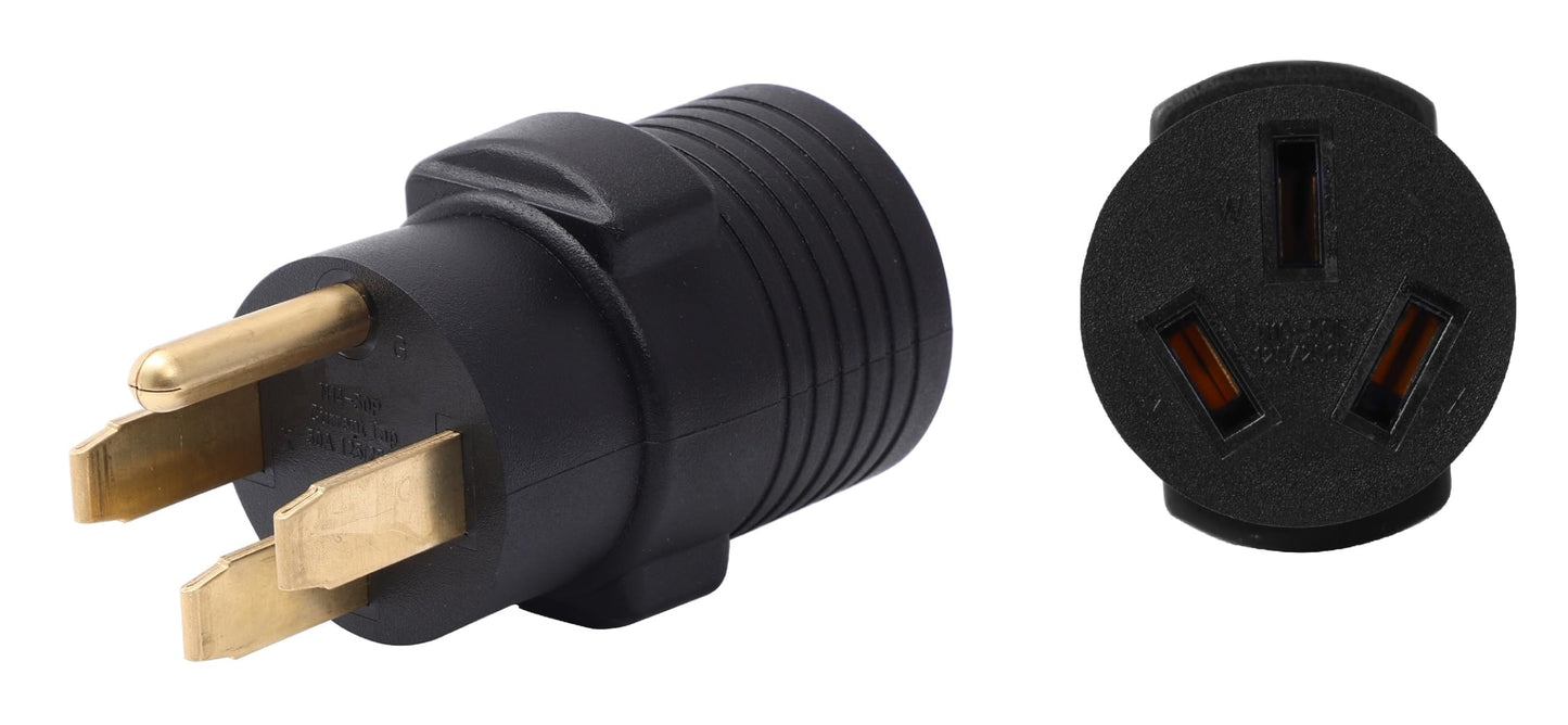 ONETAK NEMA 14-50P to 10-50R Compact 125V/250V 50 Amp Welder Welding Dryer Power Cord Adapter Adaptor Connector Connecter