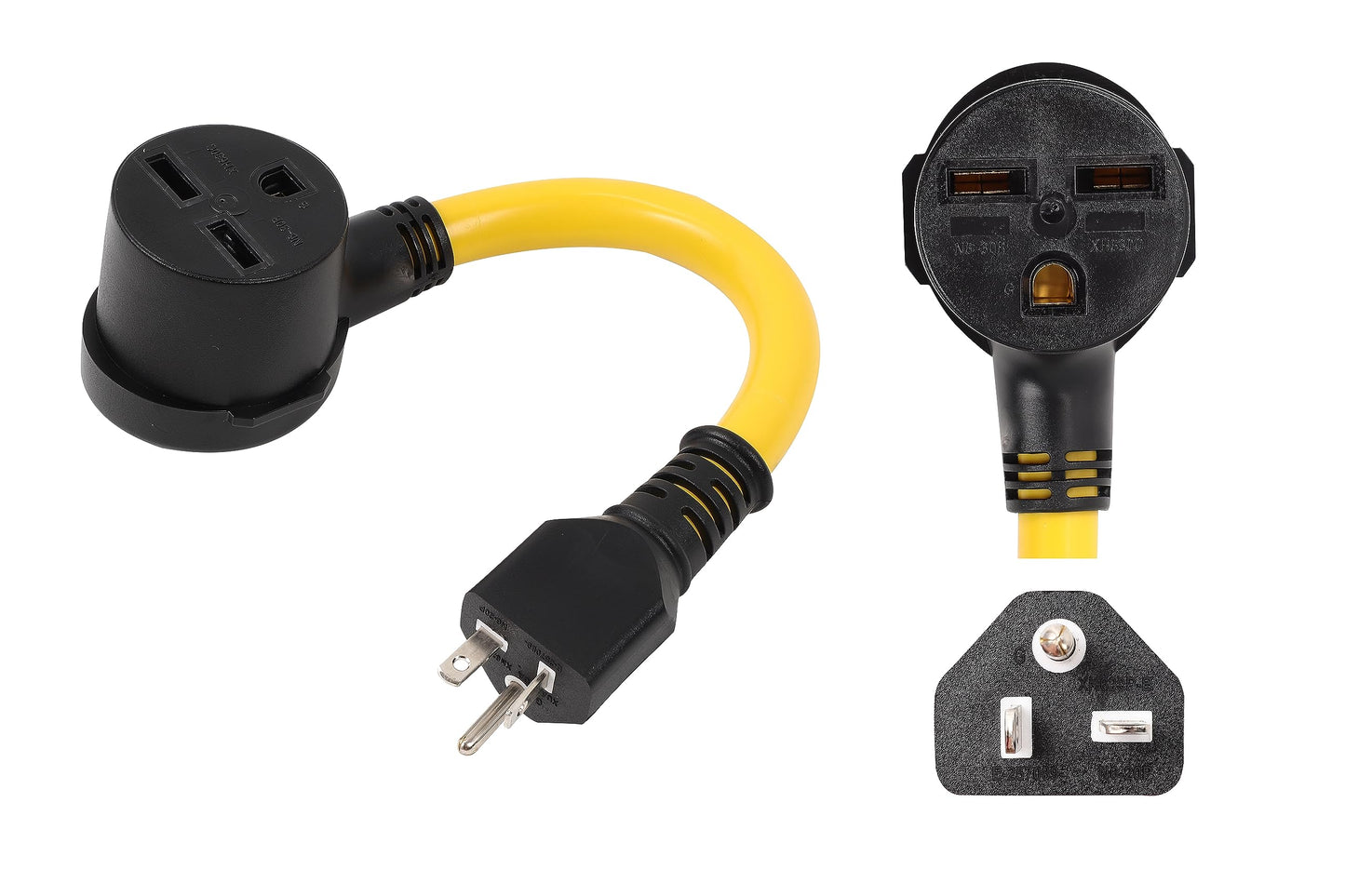ONETAK NEMA 6-20P to 6-30R 240V 20 Amp 3 Prong Male Plug to 3 Prong Female Receptacle Dryer Welder Power Cord Adapter
