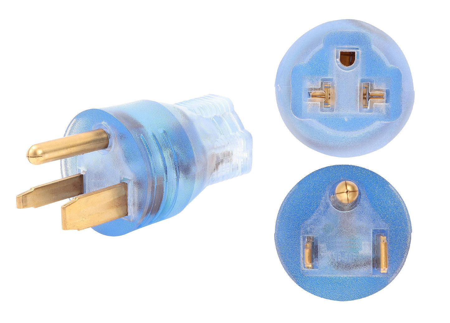 ONETAK NEMA 6-50P to 5-15R 5-20R 6-15R 6-20R Compact 240V 50 Amp 3 Prong Male Plug to 240V 15 Amp 20 Amp 3 Prong Female Receptacle Generator Welder Dryer Power Cord Adapter Connector
