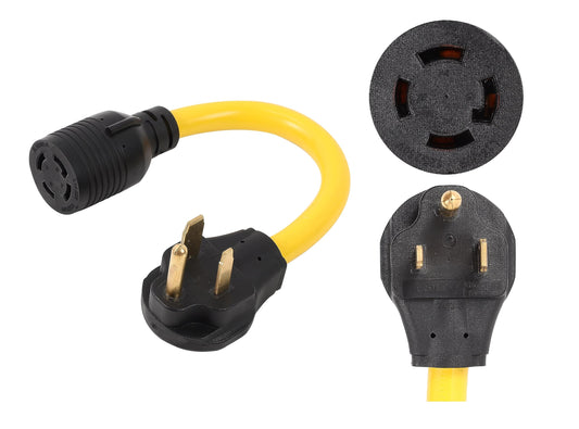NEMA 6-50P to L14-30R ETL Listed 240V 30 Amp Welder Welding Dryer EV Charger Power Cord Adapter Adaptor Connector Connecter