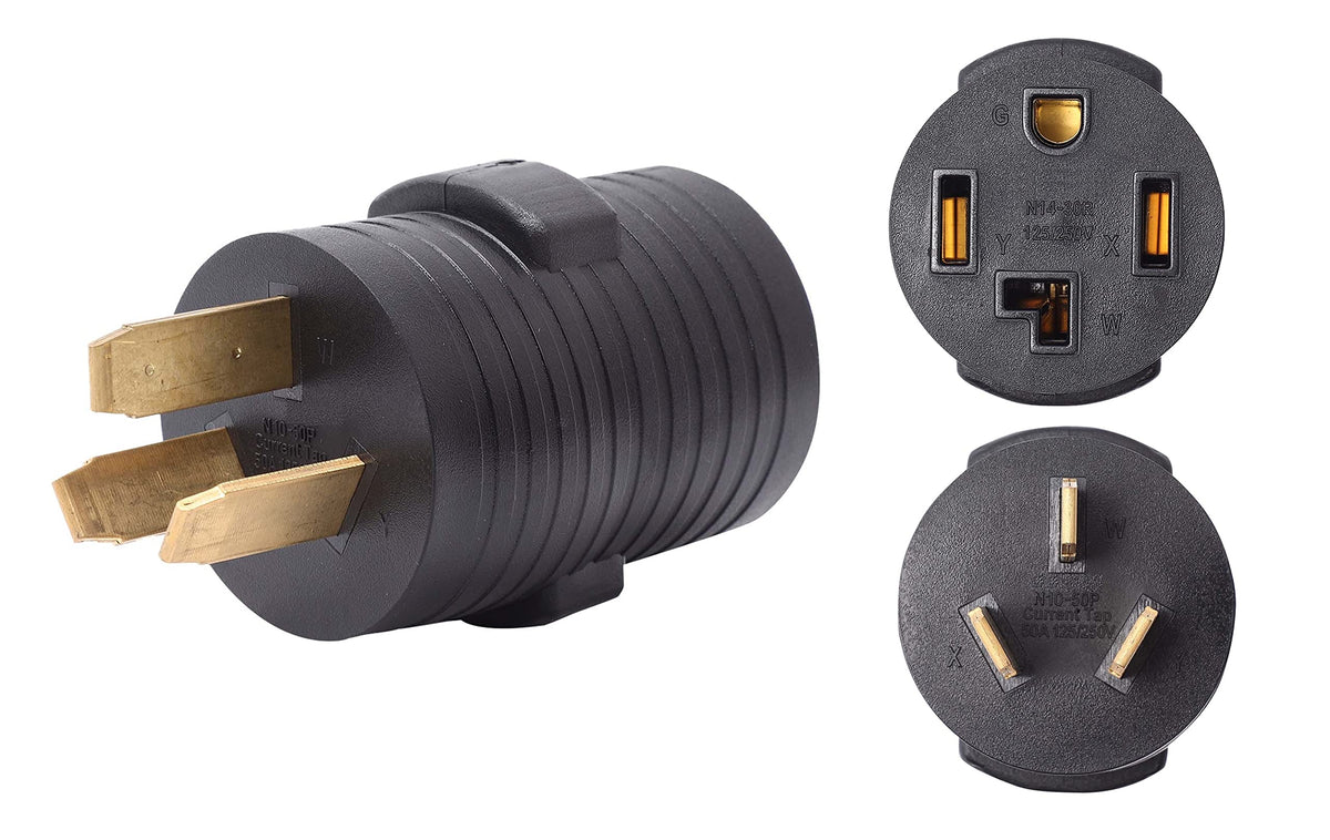 ONETAK NEMA 10-50P to 14-30R Compact 120V/240V 30 Amp Welder Welding Dryer Power Cord Adapter Adaptor Connector Connecter