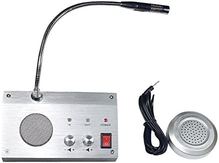 Bank Counter Window Intercom System Dual-way Intercommunication Microphone Interphone Speaker System 3W