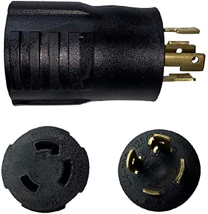 ONETAK NEMA L14-30P to L6-30R 240V Compact 30 Amp Twist Lock 4 Prong Male Plug to Twist Lock 3 Prong Female Receptacle Generator Welder Dryer EV Charger Power Cord Adapter Connector
