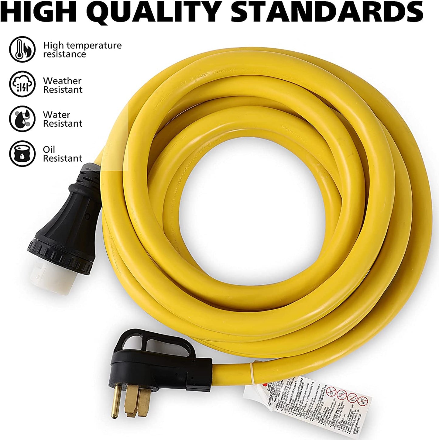 10FT 14-50P to SS2-50R 120V/240V 50 Amp Stow W/L14-30P to 14-50R Power Cord Adapter Combo Kit 4 Prong Male to 4 Prong Twist Lock Receptacle Generator RV Marine Shore Boat Power Extension Cord